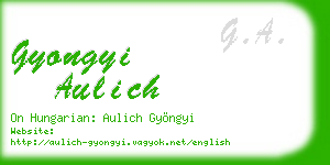 gyongyi aulich business card